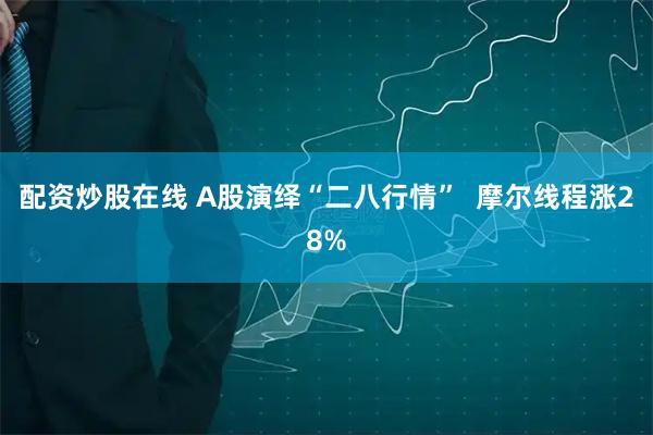 配资炒股在线 A股演绎“二八行情”  摩尔线程涨28%