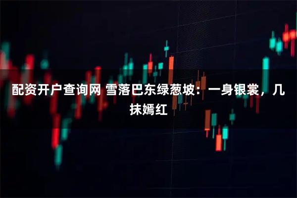 配资开户查询网 雪落巴东绿葱坡：一身银裳，几抹嫣红